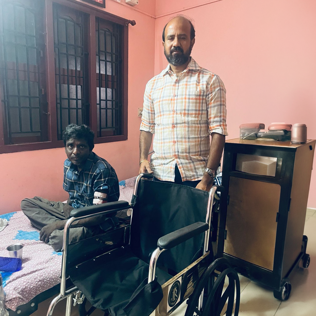 Wheelchair support for a beneficiary